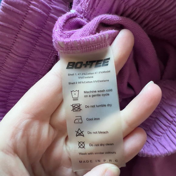 BO+TEE | Purple Elastic Waist Athletic Shorts - Picture 2 of 6